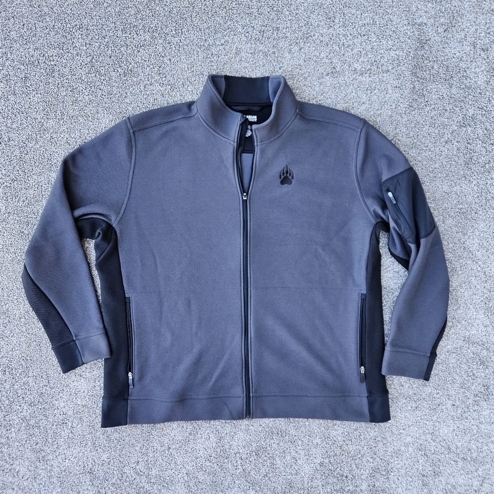 Duluth Trading Alaskan Hardgear GravelTec Full Zip Jacket Black Gray Mens 3X 3XL